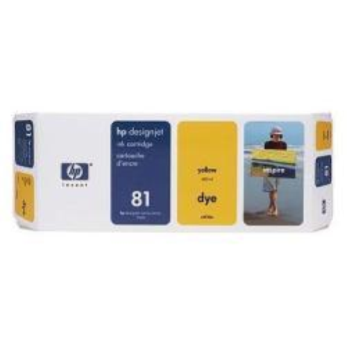 HP 81 - 680 ml - giallo - originale - DesignJet - cartuccia d'inchiostro - per DesignJet 5000, 5000ps, 5000ps uv, 5000uv, 5500, 5500 uv, 5500mfp, 5500ps, 5500ps uv